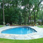 Large Retaining Wall And Pool Area